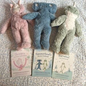 Slumberkins bundle of 3 with books